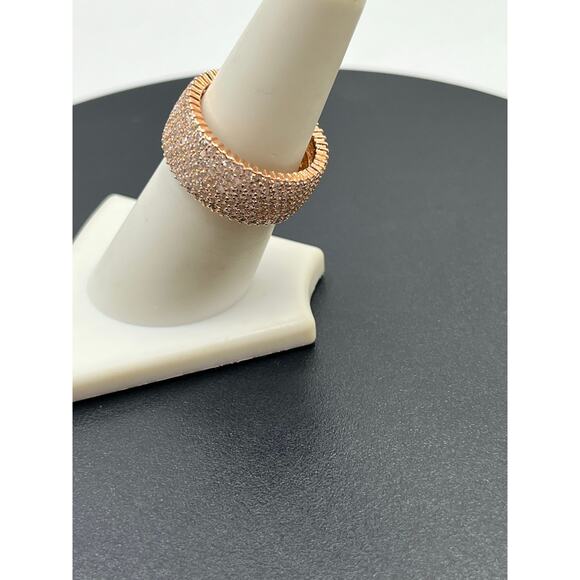 YGI 925 CZ Pave Wide Full Eternity Rose Gold Sterling Silver Band
Ring Sz 7.5 - Picture 3 of 9